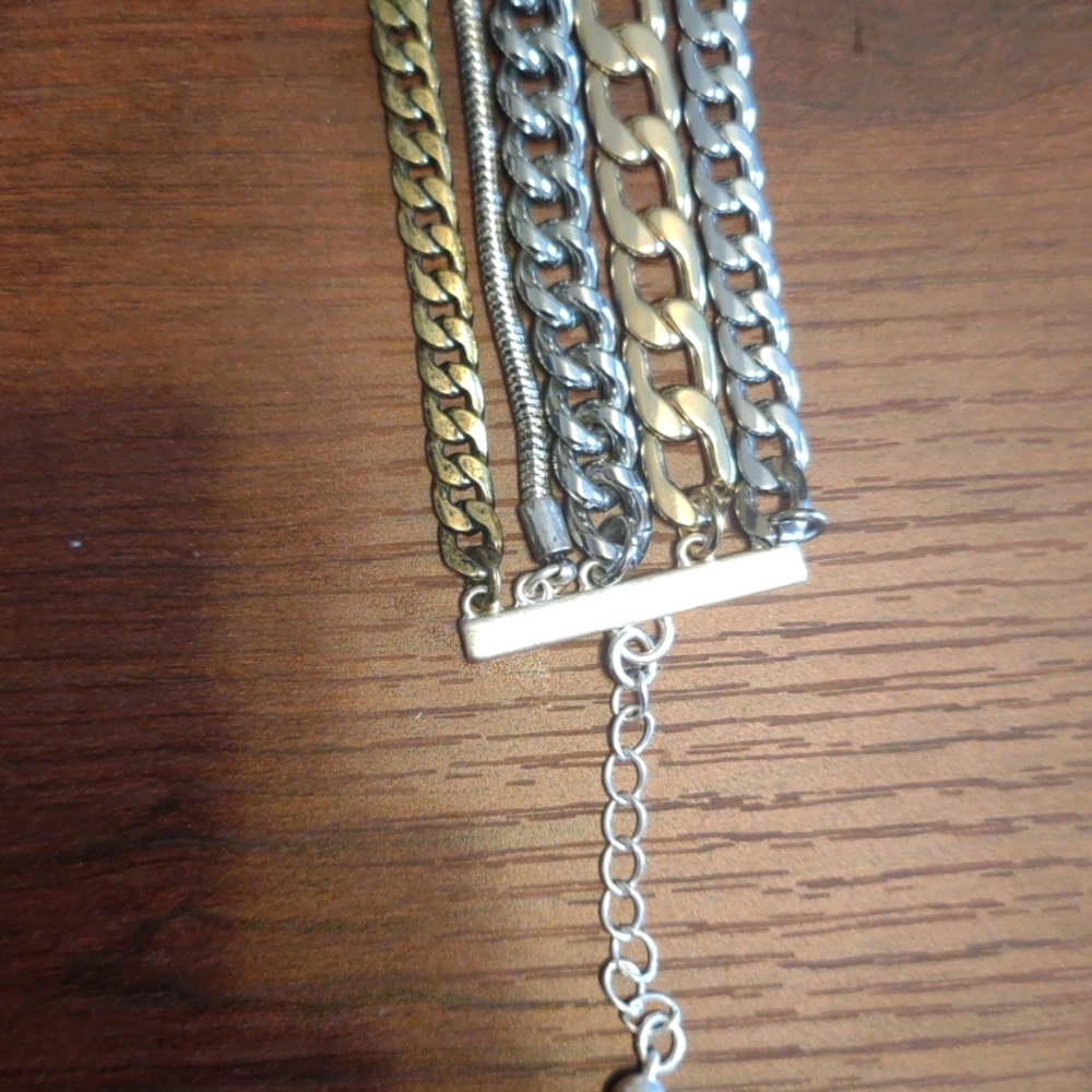 Jenny Bird Silver and Gold Chain Bracelet - Picture 4 of 7